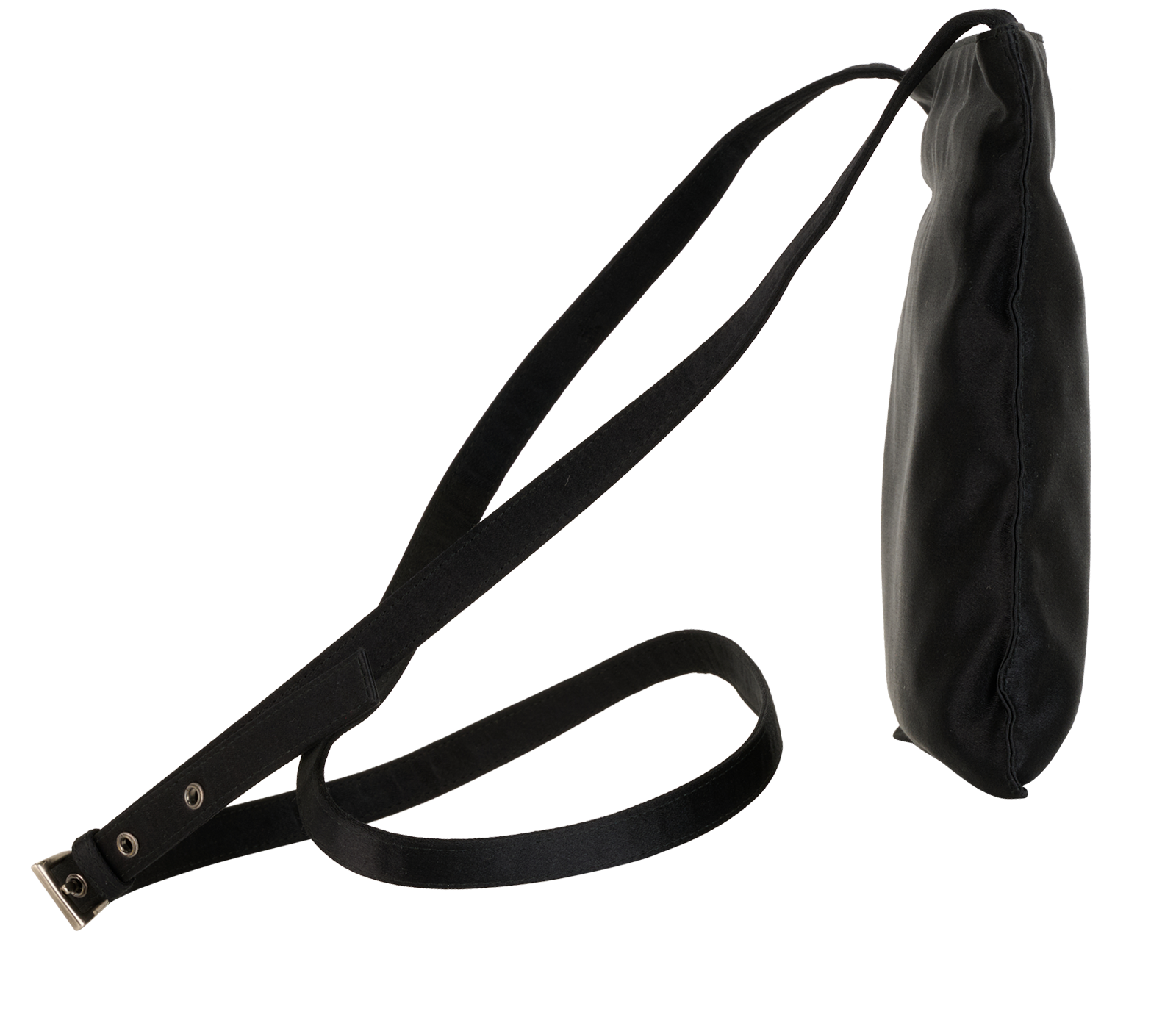 Prada Crossbody, &pound;310, Handbags, Black, Satin, Side view